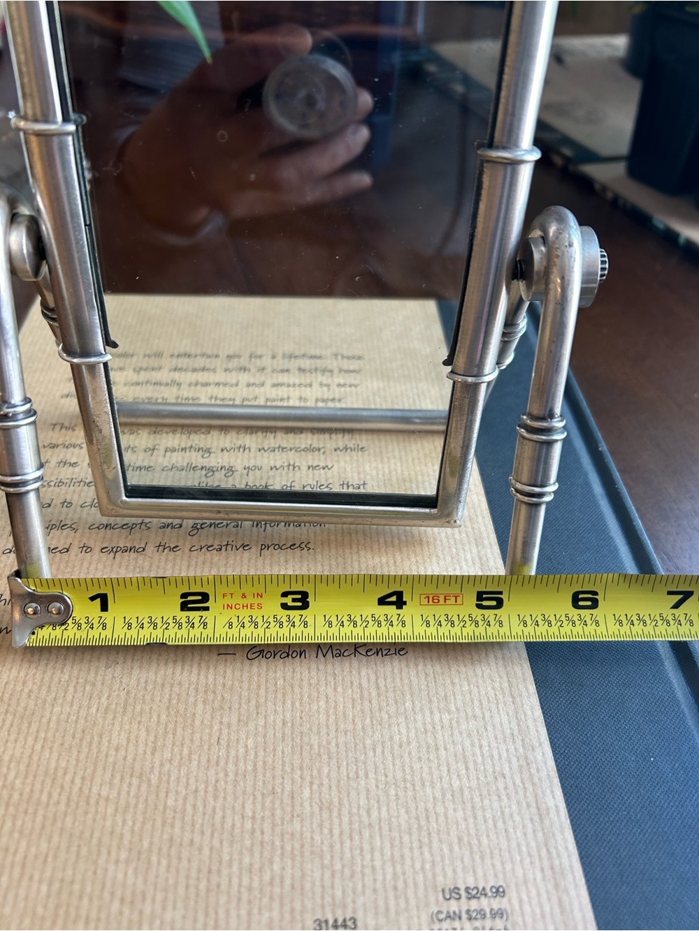Restoration Hardware Silver Metal industrial style swinging picture frame - Picture 10 of 10